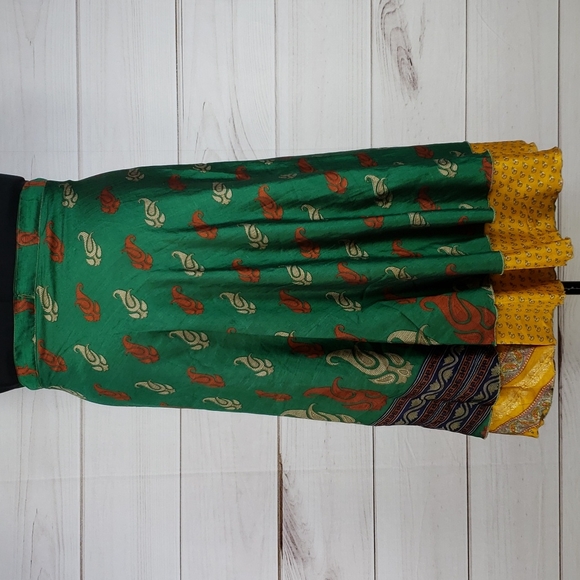 Darn Good Yarn Sari Silk Wrap Skirt Tea Goddess - Picture 2 of 16